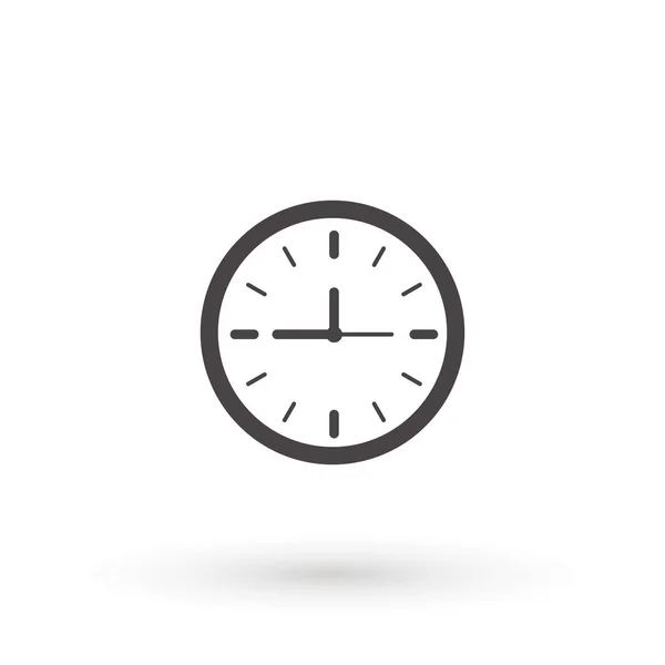 Clock icon in trendy flat style isolated on background. Clock icon page symbol for your web site design Time symbol. — Stock Vector