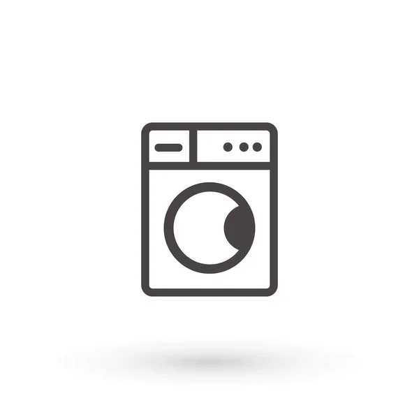 Washing machine, flat design, vector illustration. washer mashine icon. wash logo — 스톡 벡터