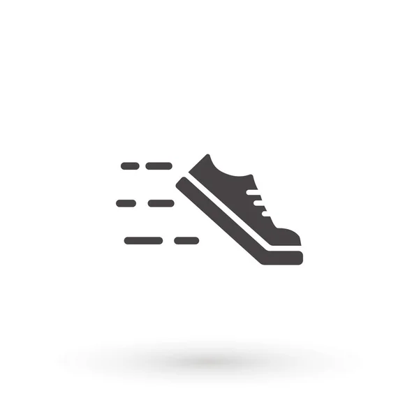 跑鞋图标。 临时运动鞋图标矢量模板平面设计 — 图库矢量图片