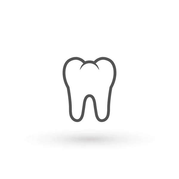 Ícone de dente saudável, dente ícone dentista símbolo sinal vetor plana. Para o dente limpo da relação móvel do usuário, símbolo da odontologia, cuidado, dentista, sinal médico —  Vetores de Stock