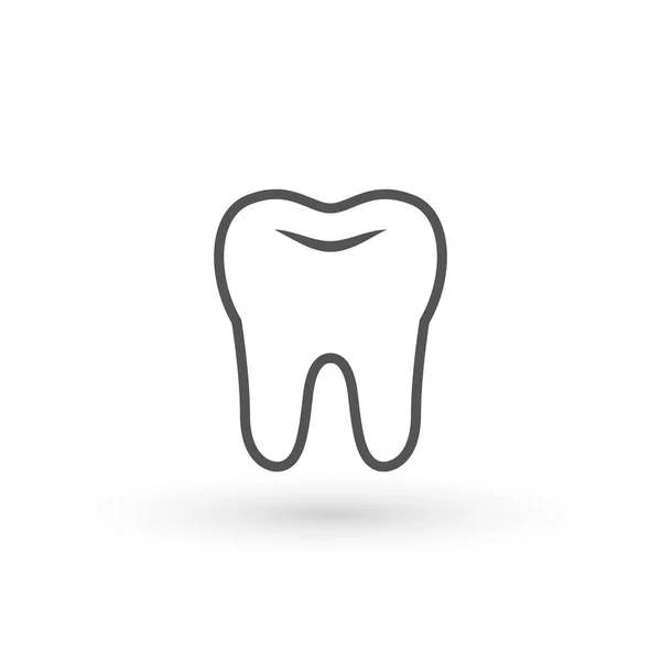 Diş sağlığı ikonu, diş ikonu, dişçi düz vektör sembolü. Mobil kullanıcı arayüzü için temiz diş, dişçilik sembolü, bakım, dişçi, tıbbi işaret — Stok Vektör