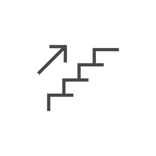 Σκάλα επάνω Icon. σκάλες επάνω εικονίδιο επίπεδη σχεδίαση. Επάνω. — Διανυσματικό Αρχείο