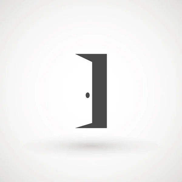 Icono de puerta abierta Vector Logo Design Template Door Icono en estilo plano de moda aislado sobre fondo blanco. símbolo para el diseño de su sitio web — Archivo Imágenes Vectoriales
