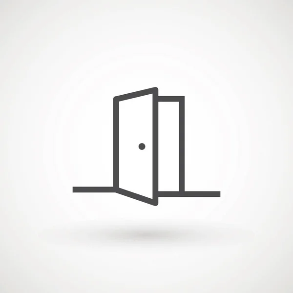 Open Door Icon Vector Logo Design Template Door Icon em estilo plano moderno isolado no fundo branco. símbolo para o seu design web site — Vetor de Stock