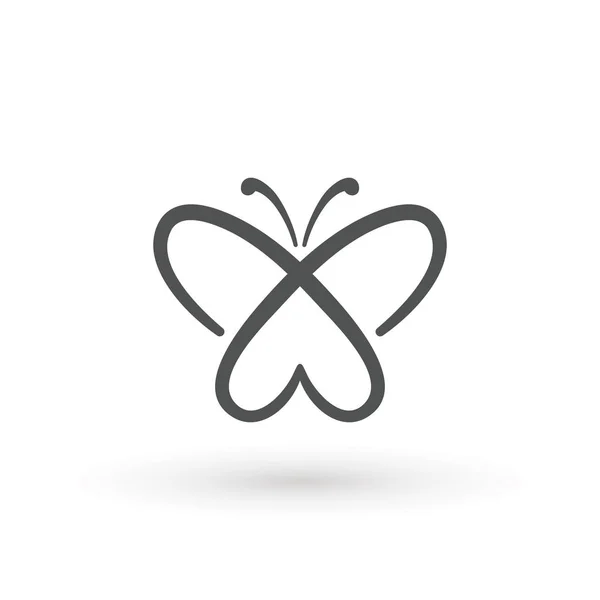 Schmetterlingsikone. Konzept Logo Design-Vorlage Satz von Silhouette des Schmetterlings, Vektorillustration — Stockvektor