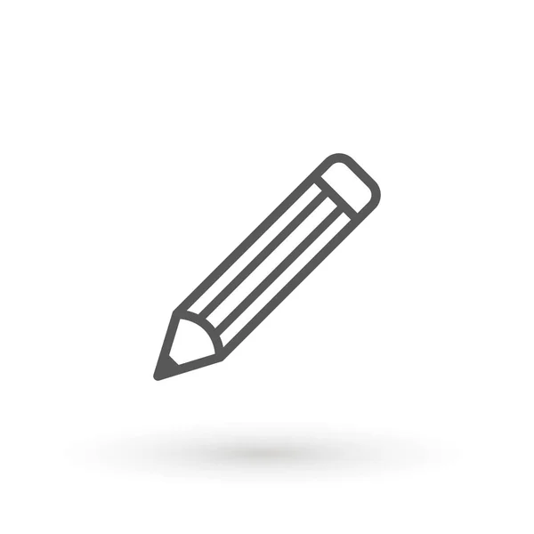 Ikona długopisu. Symbol ikony ołówka do projektowania stron internetowych, logo, aplikacji, Ui. Ilustracja wektora. odizolowany. Płaska konstrukcja. — Wektor stockowy