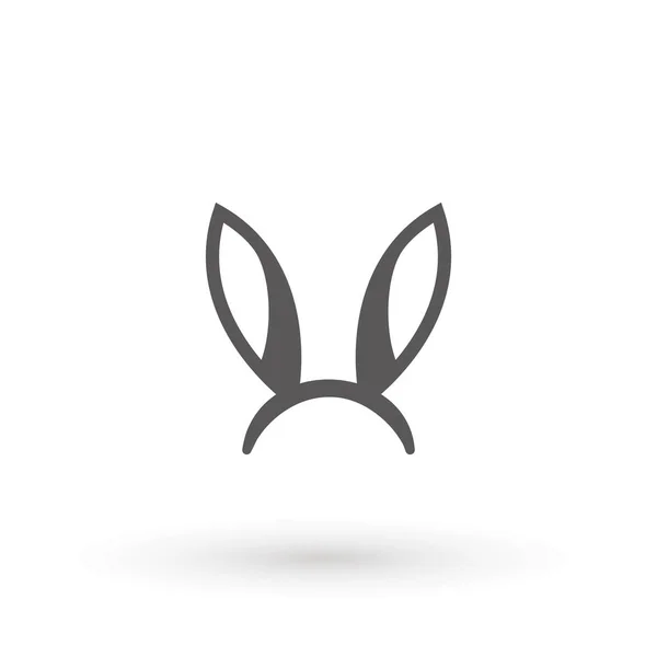 Rabbit, easter bunny ears icon Easter bunny mask. spring hat on a white background. Headdress, costume isolated element for the celebration of. Vector Illustration. — ストックベクタ