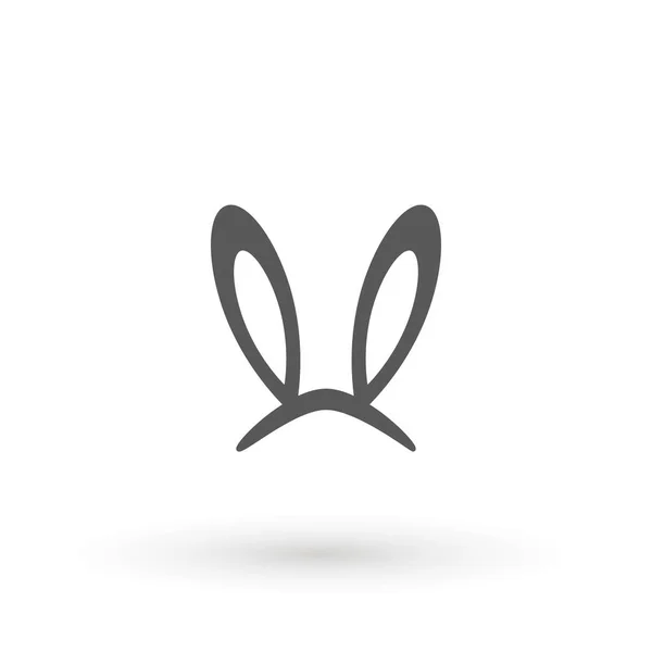 Rabbit, easter bunny ears icon Easter bunny mask. spring hat on a white background. Headdress, costume isolated element for the celebration of. Vector Illustration. — Stock Vector
