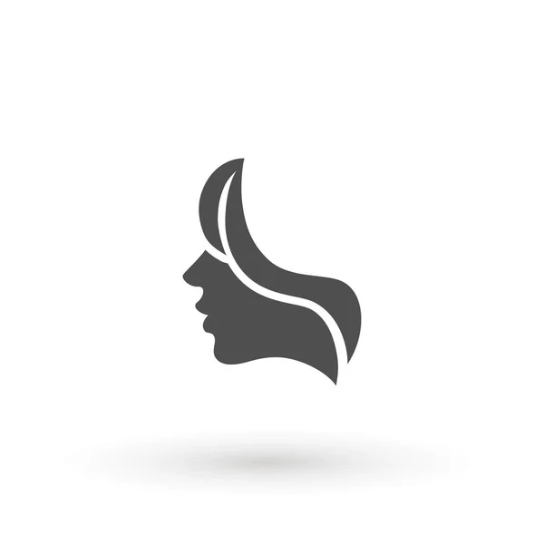 Woman profile beauty illustration vector. women face. silhouette head, face logo isolated. Use for beauty salon, spa, cosmetics design — ストックベクタ