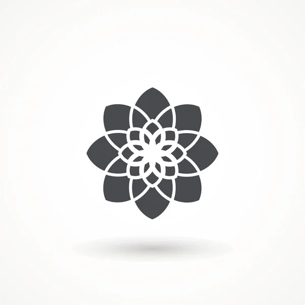 Flower Icon en estilo plano de moda aislado sobre fondo gris. Símbolo de primavera para el diseño de su sitio web, logotipo, aplicación, interfaz de usuario — Vector de stock
