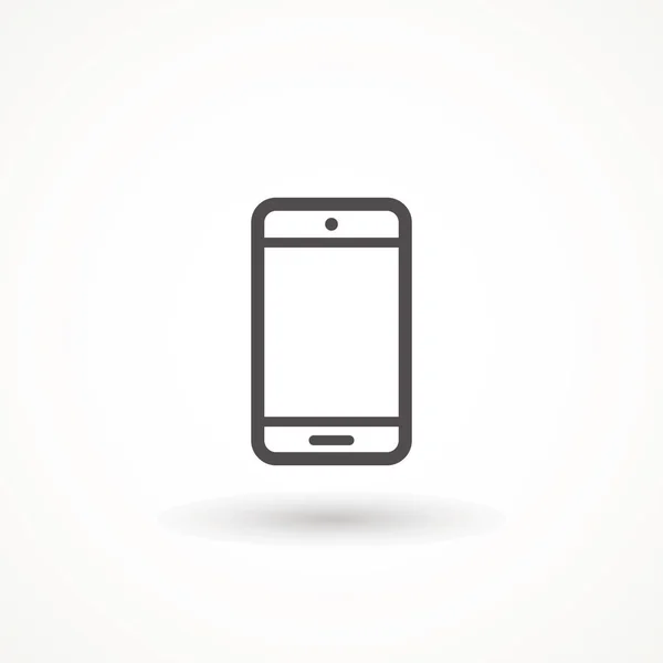 Akıllı telefon hattı simgesi. Cep telefonu işareti beyaz arka planda izole edilmiş, evet. Düzenlenebilir cep telefonu özet simgesi