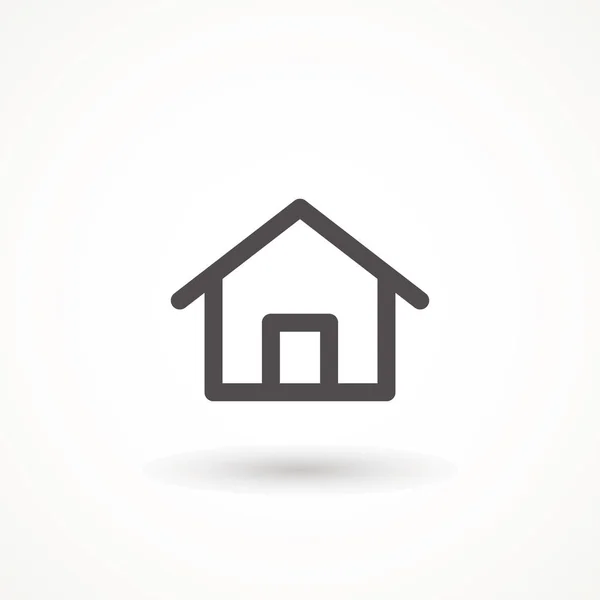 アウトラインデザインベクトル付きの家のアイコンホームアイコン編集可能なストローク — ストックベクタ