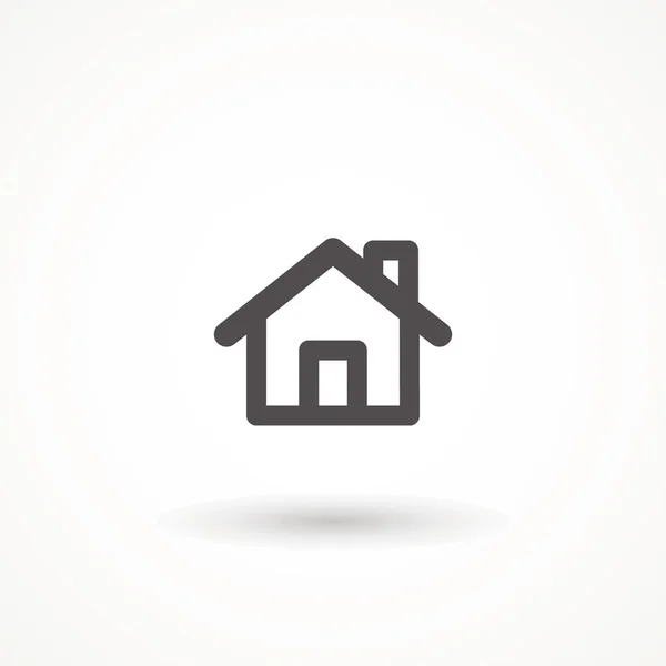 Haus Symbol Mit Tür Umriss Design Vektor Home Icon Editierbarer — Stockvektor