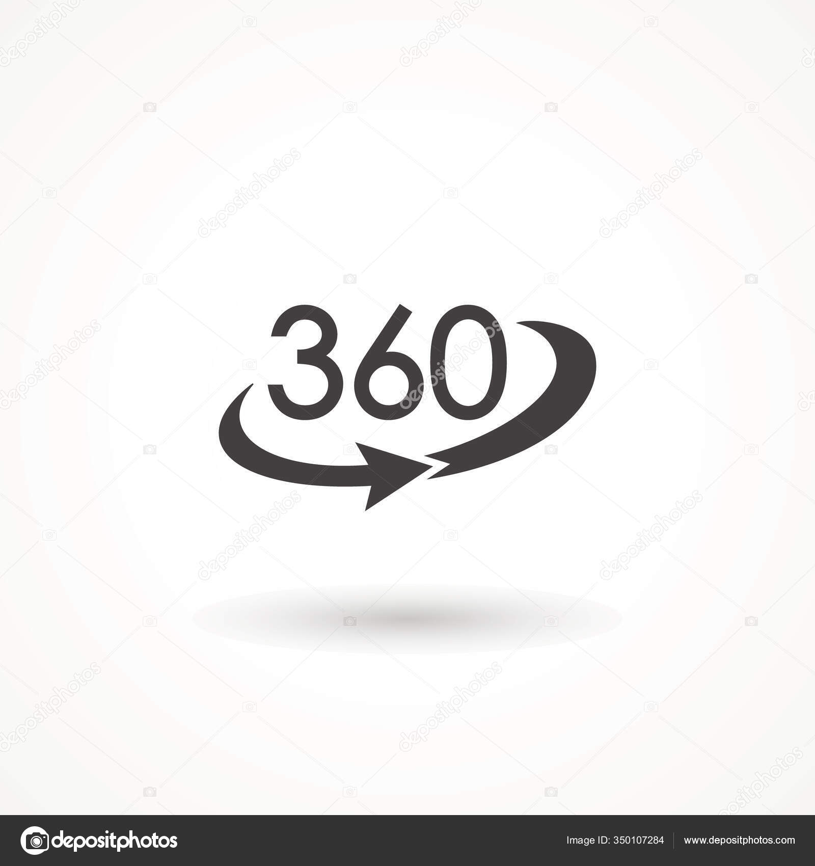 Angel 360 Grad Symbol Geometrie Mathematisches Symbol Volle Rotation