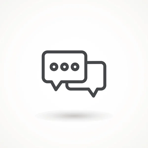 Speech Bubbles Icon Flat Design Style Speaking Chatting Chat Speak — Stock Vector