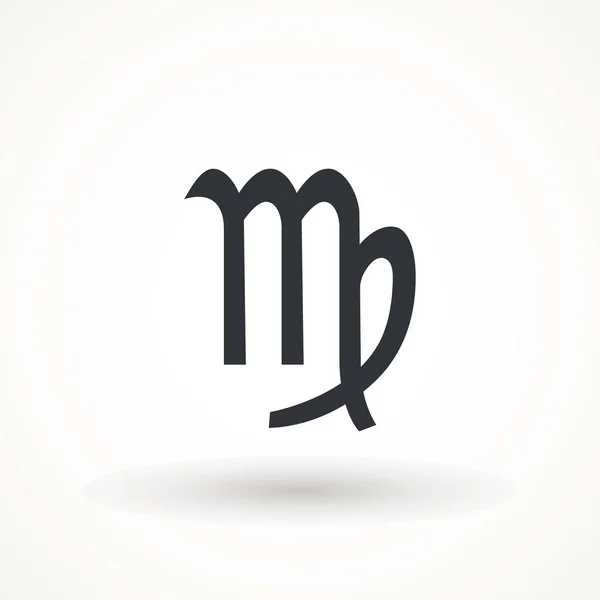 Virgoikon symbol för banner, allmän design tryck och webbplatser. Zodiac Virgo Mercury ikon — Stock vektor