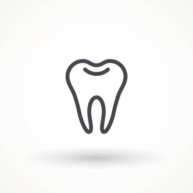 Diş sağlığı simgesi, düzgün felç, dişçilik sembolü, bakım, dişçi ikonu, tıbbi işaret, sağlıklı, gülümseme dişçi logosu şablonu