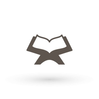 Kuran Müslüman Akademisi logo ikonu vektörü Kur 'an İslam dini siluet logo simgesi