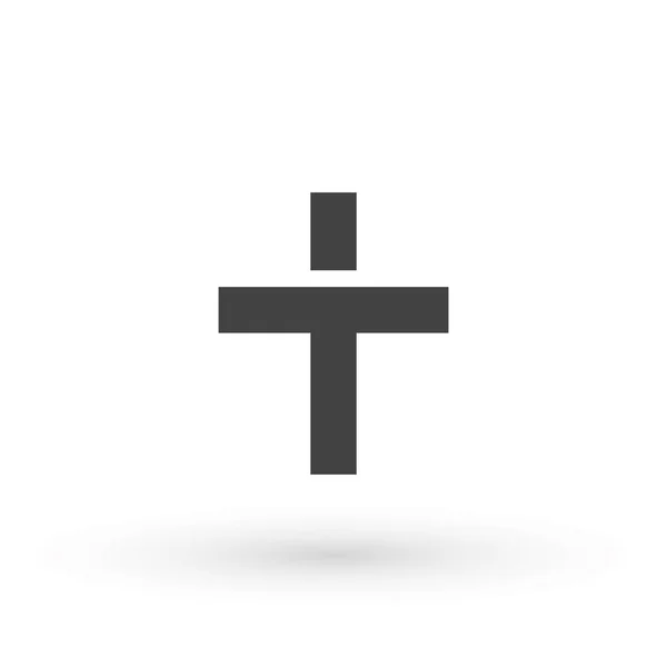 宗教のアイコンを横断 クリスチャンクロスアイコンのロゴベクトルイラスト — ストックベクタ