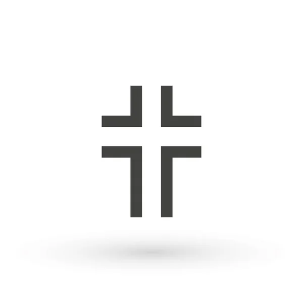 Ikona Krzyża Religijnego Projekt Christian Krzyż Ikona Symbol Logo Wektor — Wektor stockowy