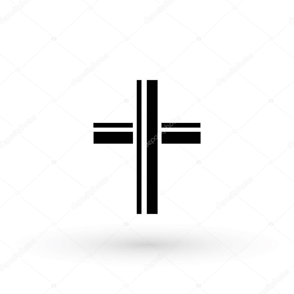 Religion cross icon. design christian cross icon symbol logo Vector illustration