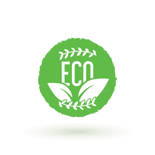 Ikona Ilustracji Eko Najwyższej Jakości Lokalnie Uprawiane Zdrowa Żywność Produkty — Wektor stockowy