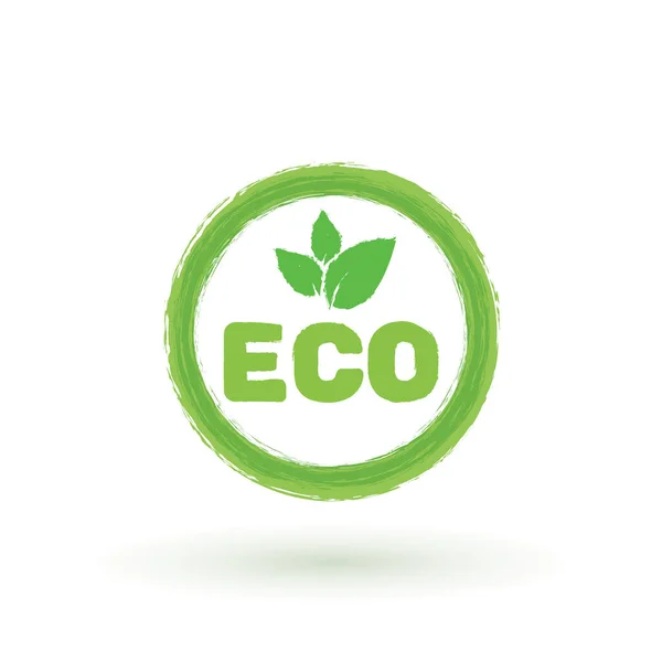 Eco Icona Illustrazione Qualità Premium Coltivato Localmente Alimenti Sani Prodotti — Vettoriale Stock
