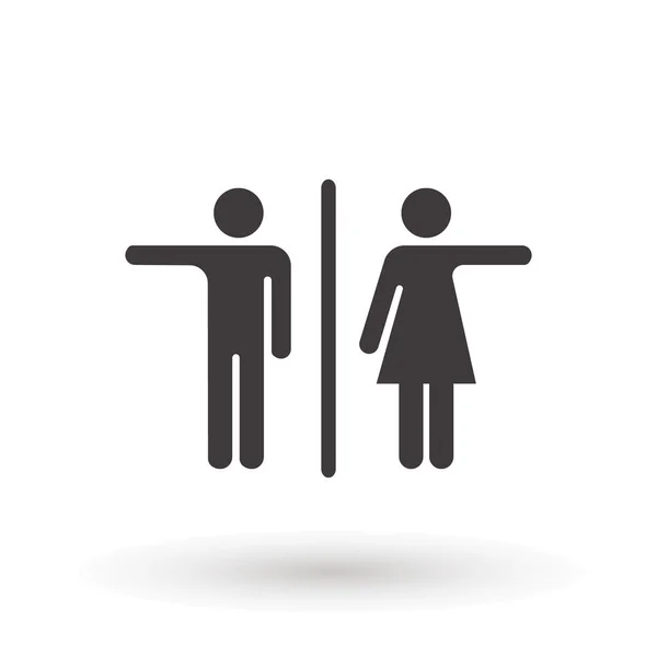 Toalete Ícone Logotipo Símbolos Sinal Banheiro Masculino Feminino Sexo Ícone — Vetor de Stock