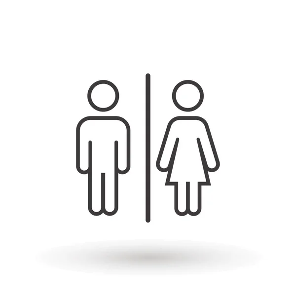 tuvalet simgesi ya da logo WC sembolleri, tuvalet işareti erkek ve kadın cinsiyet simgesi komik wc kapı simgesi izole edilmiş işaret çizimi