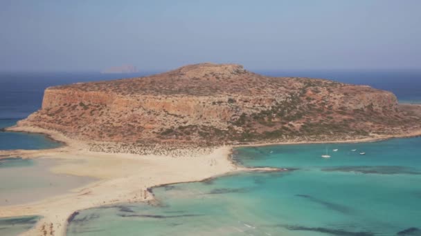 Balos lagoone on Crete. Greece. — Stock Video