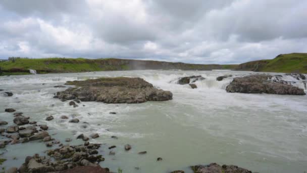 Urridafoss waterfall in Iceland — Stock Video