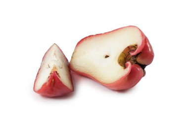 Taze dilimleri lezzetli kırmızı gül elma iki adet ha de dahil