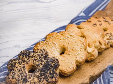Taze ev yapımı hamur işleri. Yaklaş, kenar görünüm