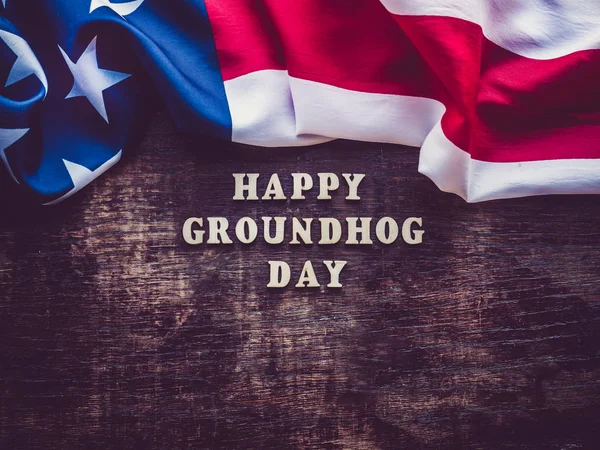 Groundhog Day Background. Close-up, top view, isolated — Stock Photo, Image