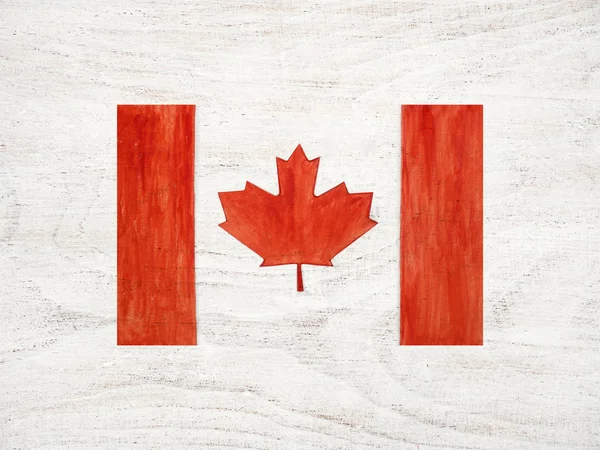 Schöne Zeichnung der kanadischen Flagge. Nahaufnahme — Stockfoto