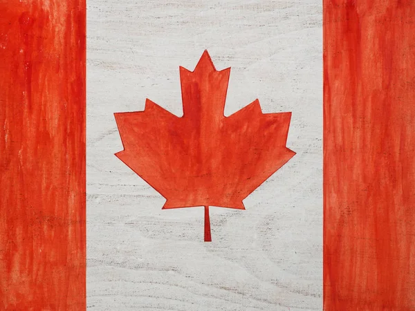 Schöne Zeichnung der kanadischen Flagge. Nahaufnahme — Stockfoto