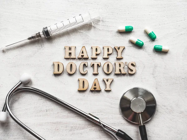 Šťastný Den doktorů. Krásná pohlednice. Izolované pozadí — Stock fotografie