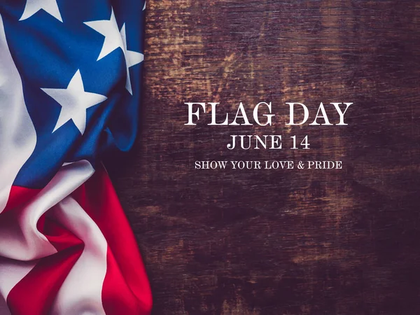 Flag Day Beautiful Greeting Card Close View National Holiday Concept — Stock Photo, Image