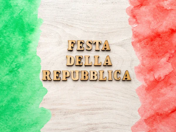 Giornata Nazionale Italiana Festa Della Repubblica Italiana Bellissimo Biglietto Auguri — Foto Stock