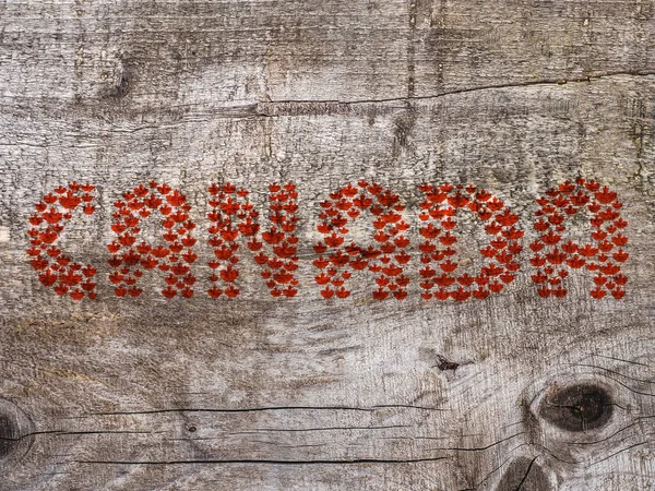 Kanada Tag Schöne Grußkarte Nahaufnahme Blick Von Oben Nationaler Feiertag — Stockfoto