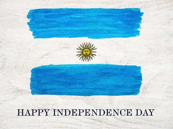 Feliz Día Independencia Bonita Tarjeta Felicitación Primer Plano Vista Desde —  Fotos de Stock