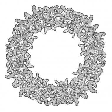 Ökse otu çelenk illüstrasyon