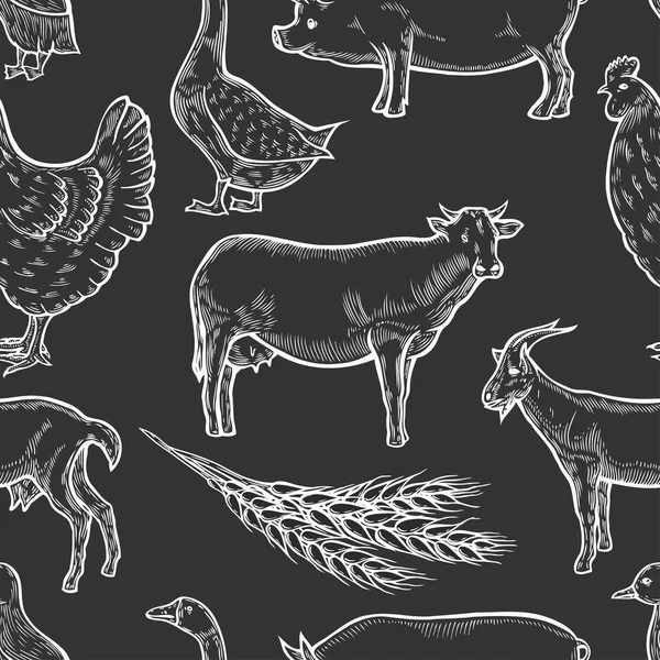 Fondo de animales de granja — Archivo Imágenes Vectoriales
