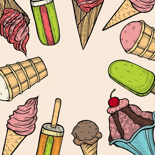 Магазин мороженого с мороженым — стоковый вектор