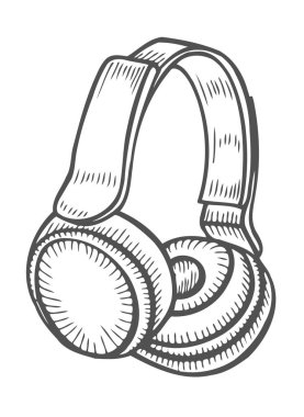 kulaklık elle çizilmiş