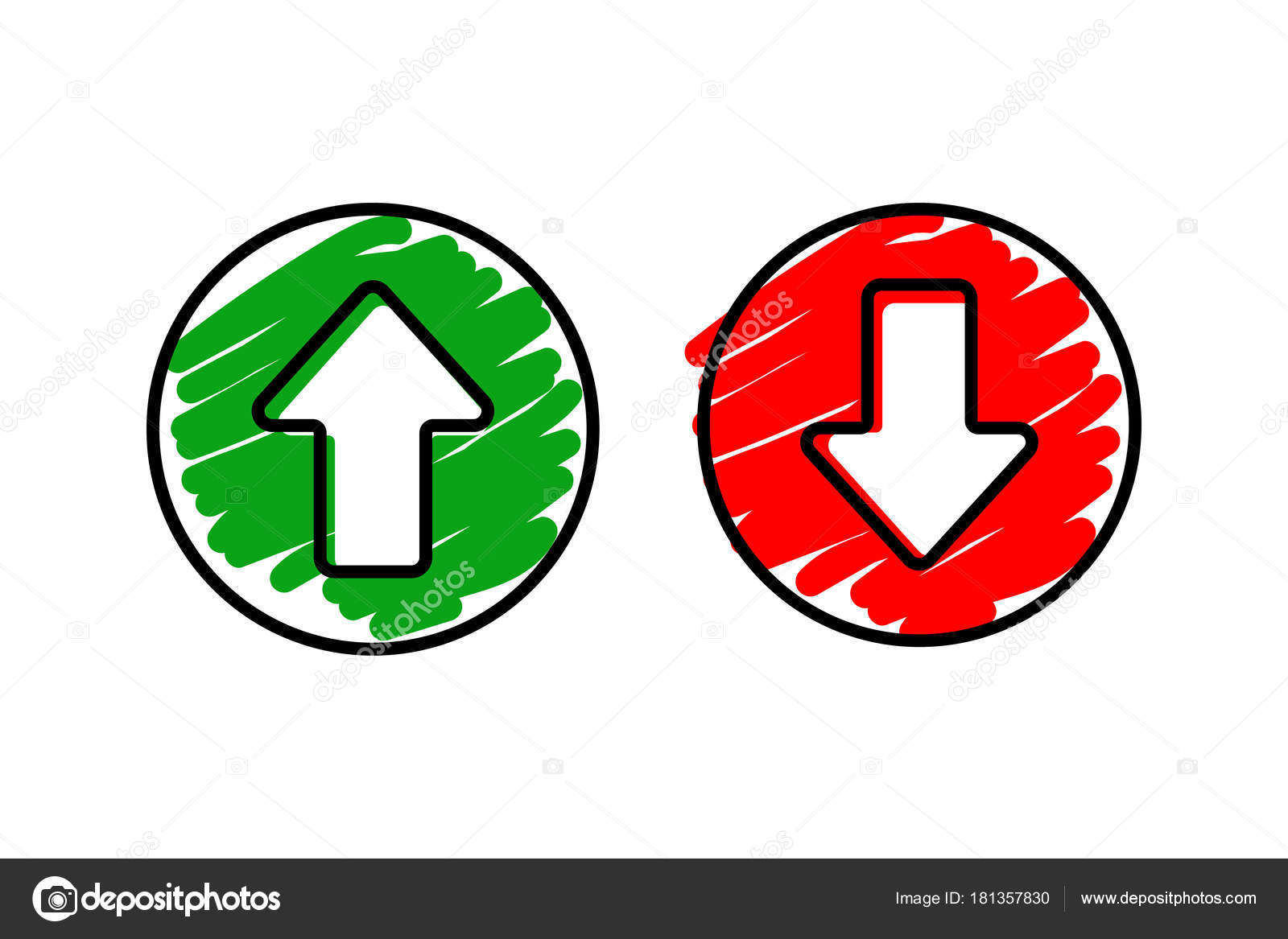 Set Icon Arrow Up And Down Stock Vector C Tifani11