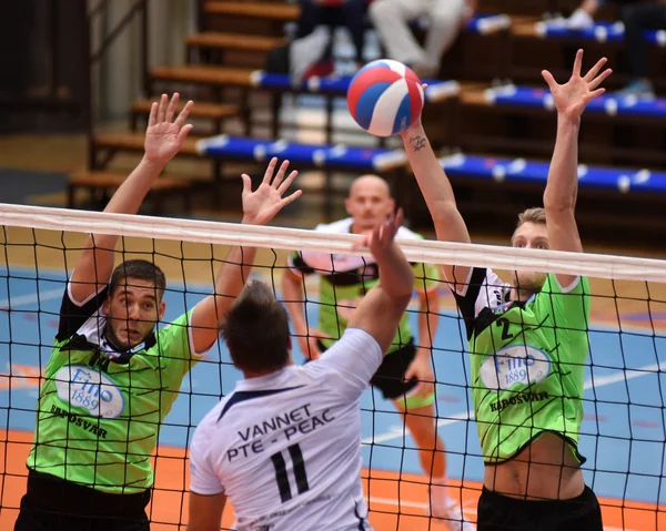 Kaposvar - Pecs men's volleyball game — Stockfoto