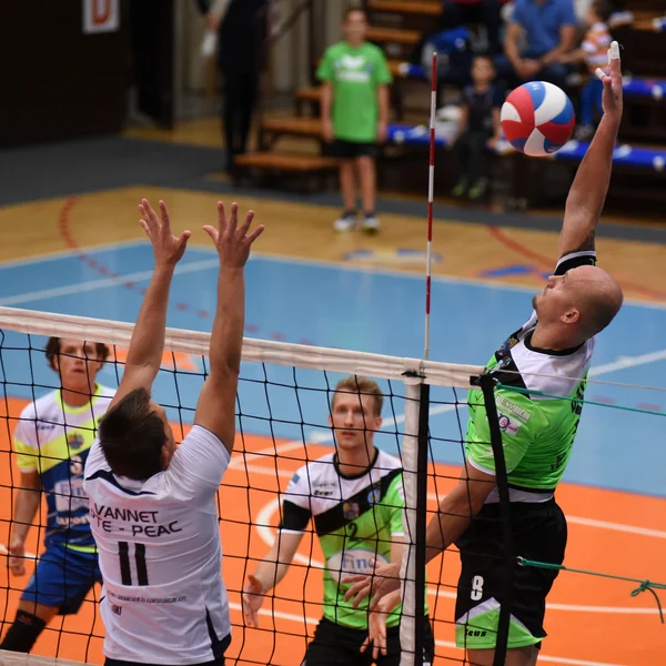 Kaposvar-Pecs mäns volleyboll spel — Stockfoto