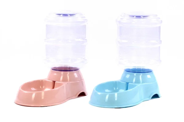 Pet Drinking Water Fountain Bowl Plastic Bottle Liquid — 스톡 사진