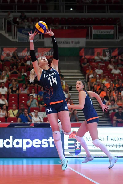 Budapest Hungary August 2019 Laura Dijkema Posts Ball Netherlads Blue Stock Picture